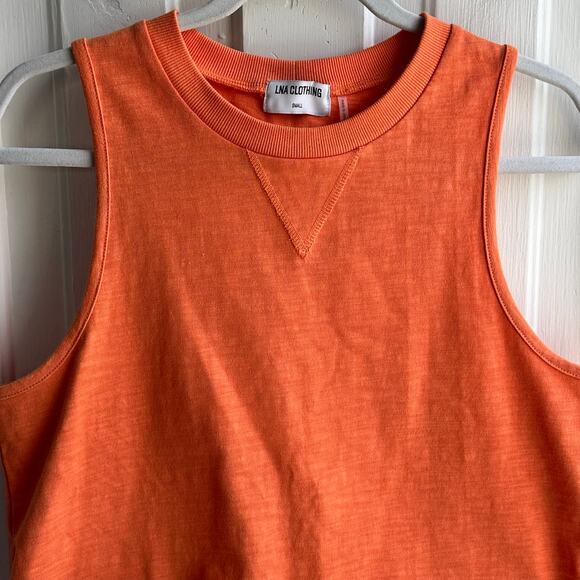 LNA Clothing Curved Hem Tank Orange - Picture 3 of 8